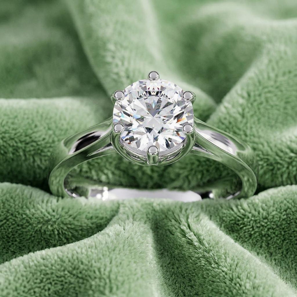Vintage Crown Moissanite Ring
