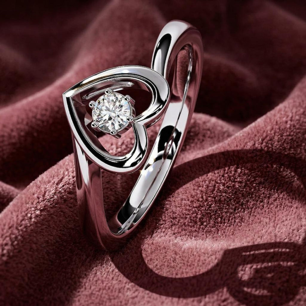 The Heart-Bound Solitaire Ring
