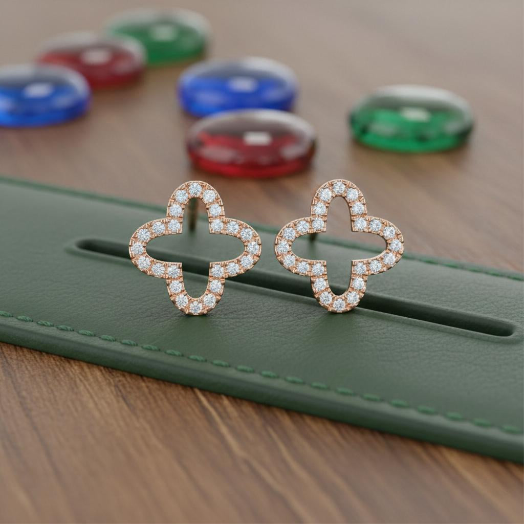 Glow Clover Earrings Secondary image