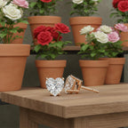 Solitaire Heart Spark Forever Studs