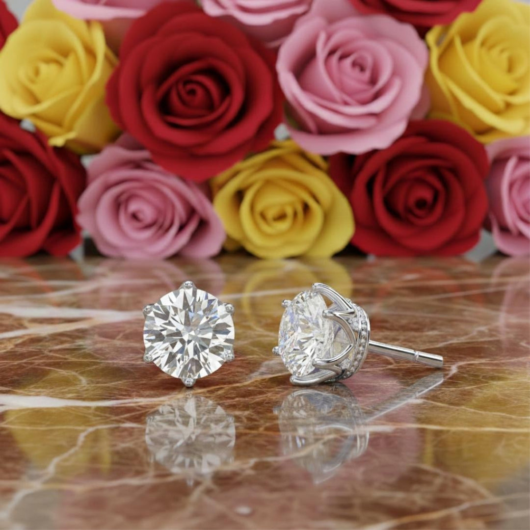 Solitaire Round Royal Star Studs✨ Main image