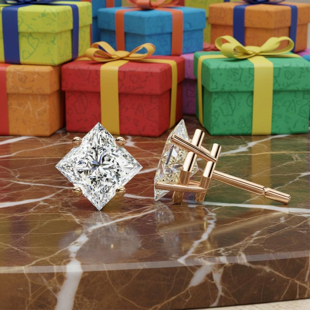 SOLITAIRE PRINCESS STAR SPARK STUD