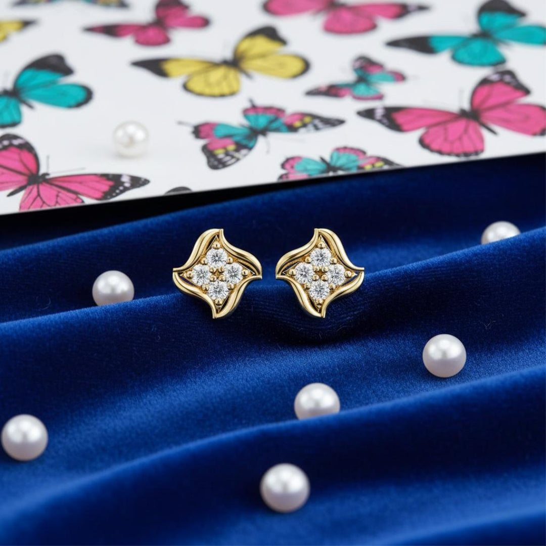 Serene Glow Square Studs Main image