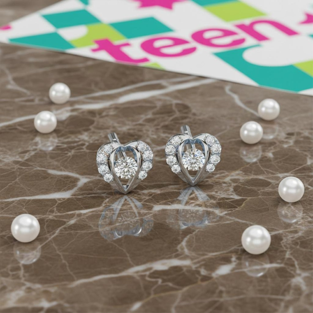 "Eternal Pulse" Heart Studs