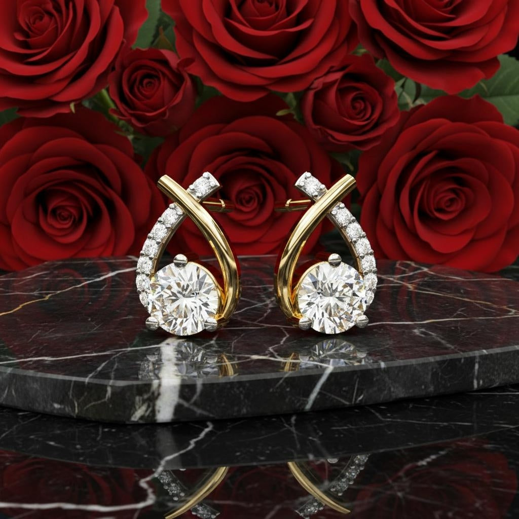 Seraphina Twist Diamond Studs Main image