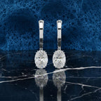 Regal Aura Oval Lab-Grown Diamond Drop Earrings