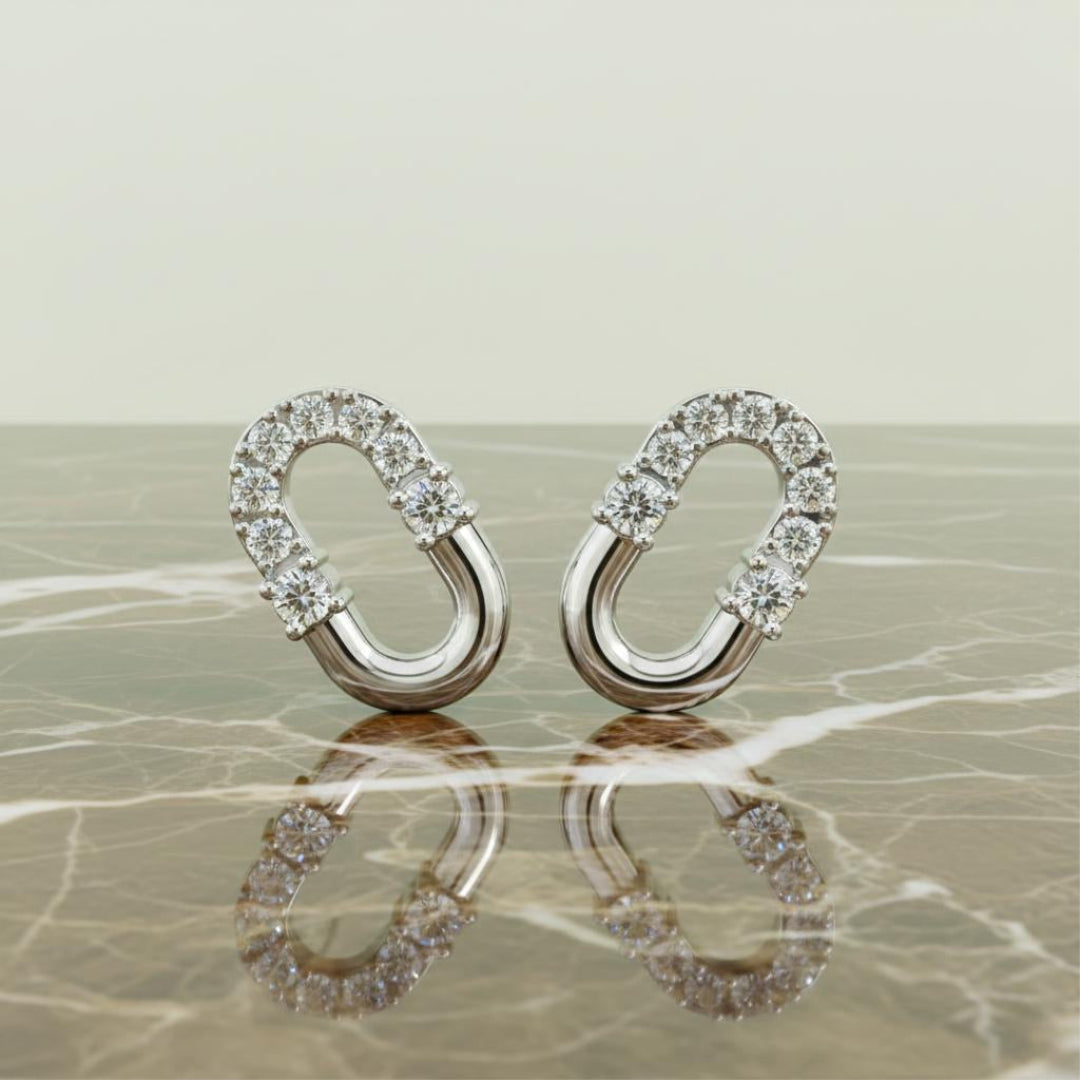 Eera Diamond Huggie Earrings Main image