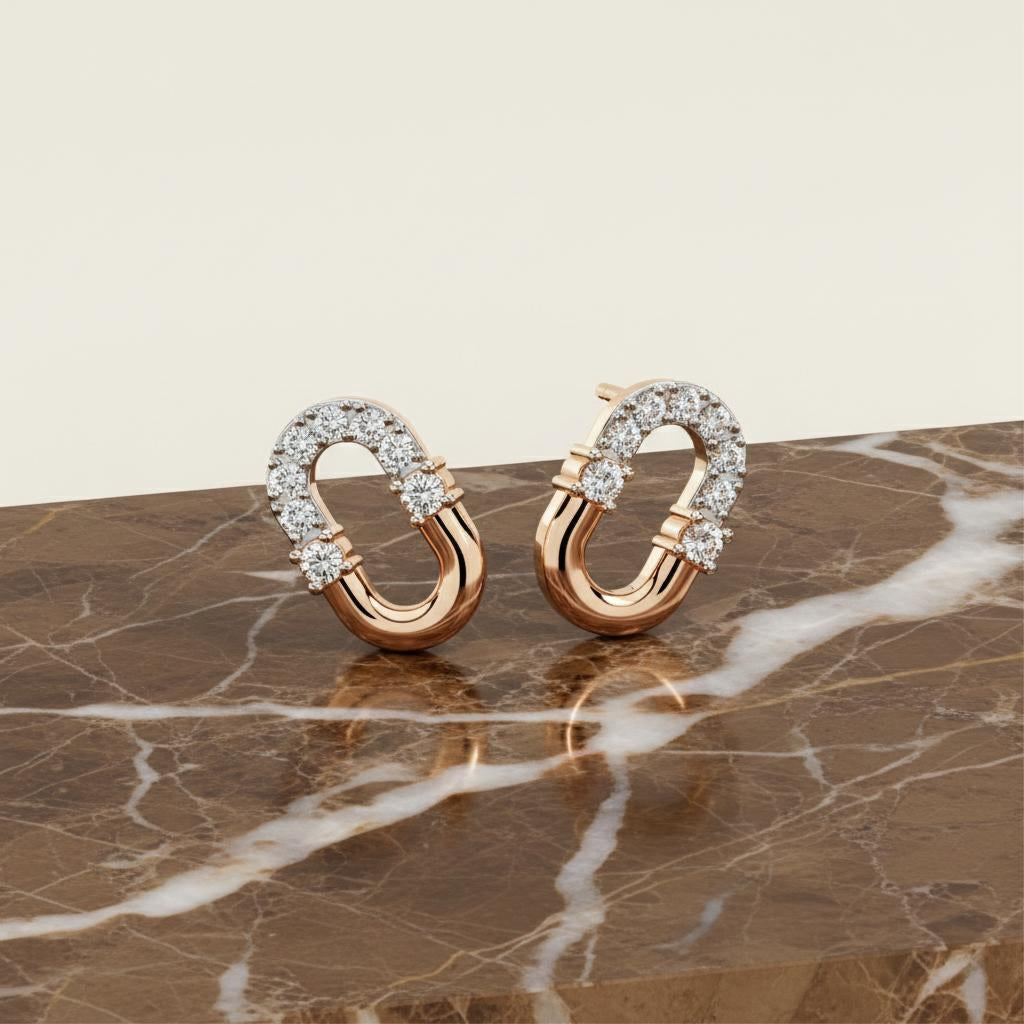 Eera Diamond Huggie Earrings Secondary image