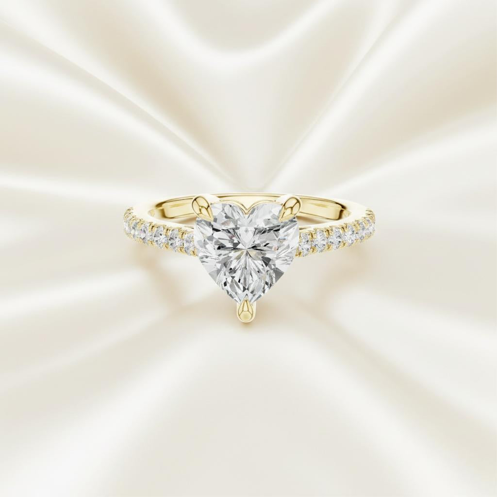 True Love Heart Solitaire Ring