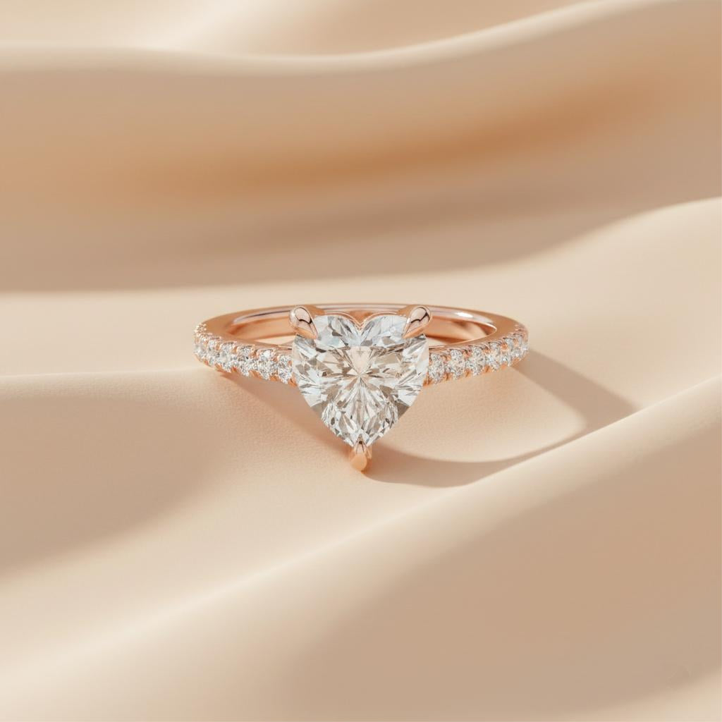 True Love Heart Solitaire Ring Main image