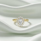 Solitaire Oval Halo Ring