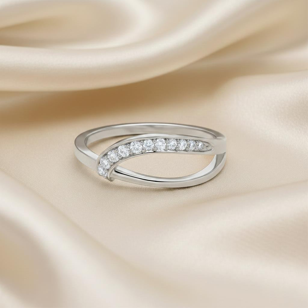 Modern Curve Spark Ring