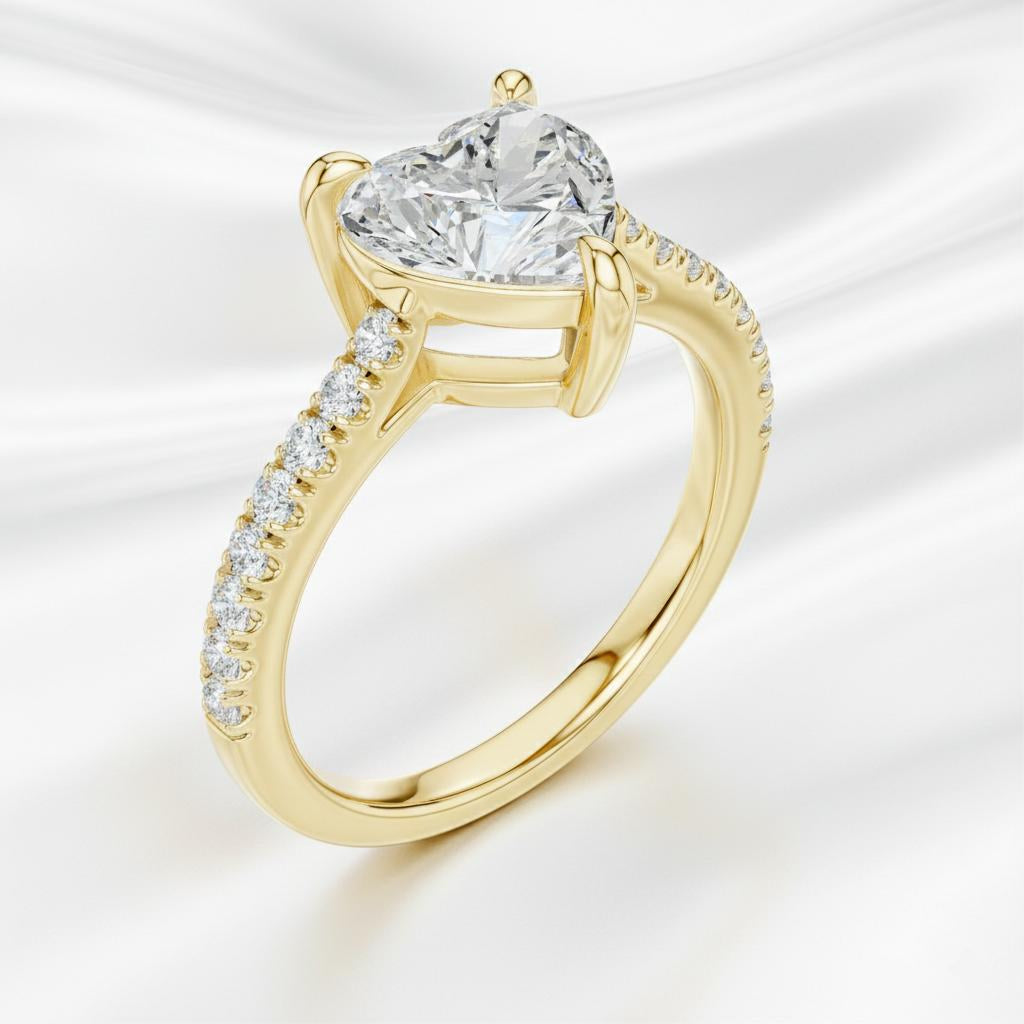 True Love Heart Solitaire Ring