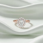 Solitaire Oval Halo Ring