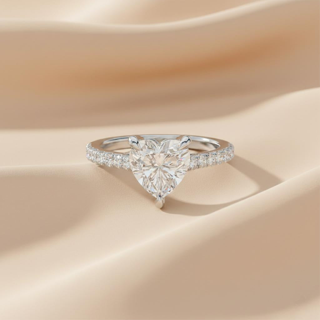 True Love Heart Solitaire Ring