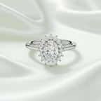 Solitaire Oval Halo Ring