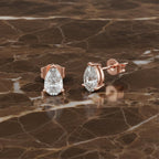 Pear Solitaire Stud Earrings