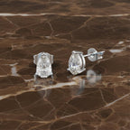 Pear Solitaire Stud Earrings