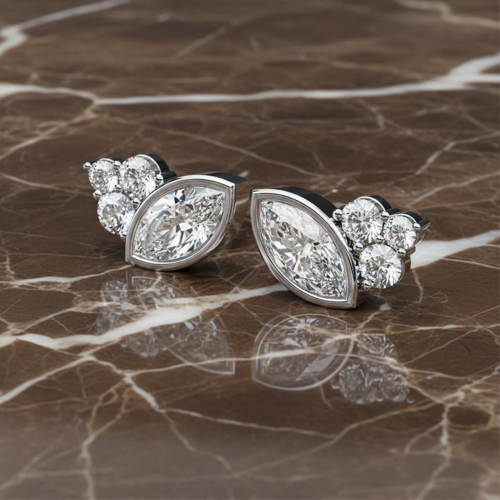 Marquise Royale Diamond Studs