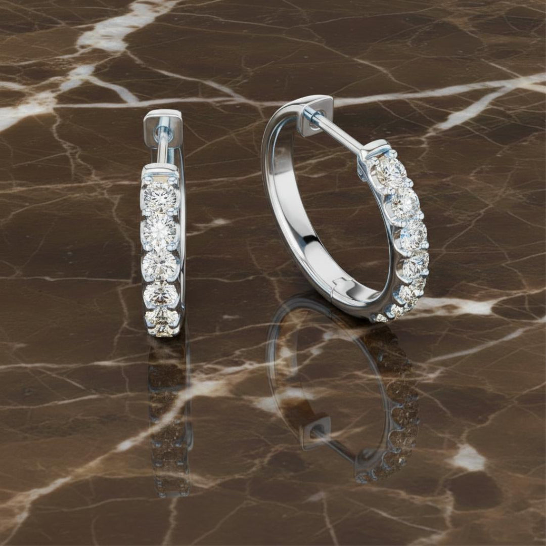 pure diamond spark hoops Main image