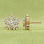 Floral Diamond Stud Earrings