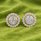 Neeva Halo Marquise Diamond Stud Earrings