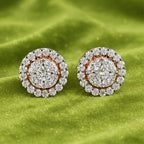 Neeva Halo Marquise Diamond Stud Earrings
