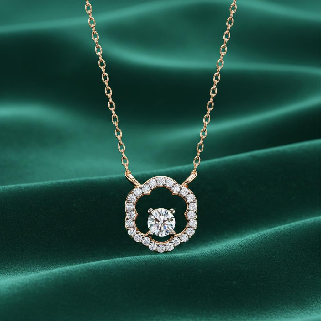 Neina Halo Diamond Pendant