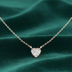 Solitaire Bezel Heart Diamond Pendant