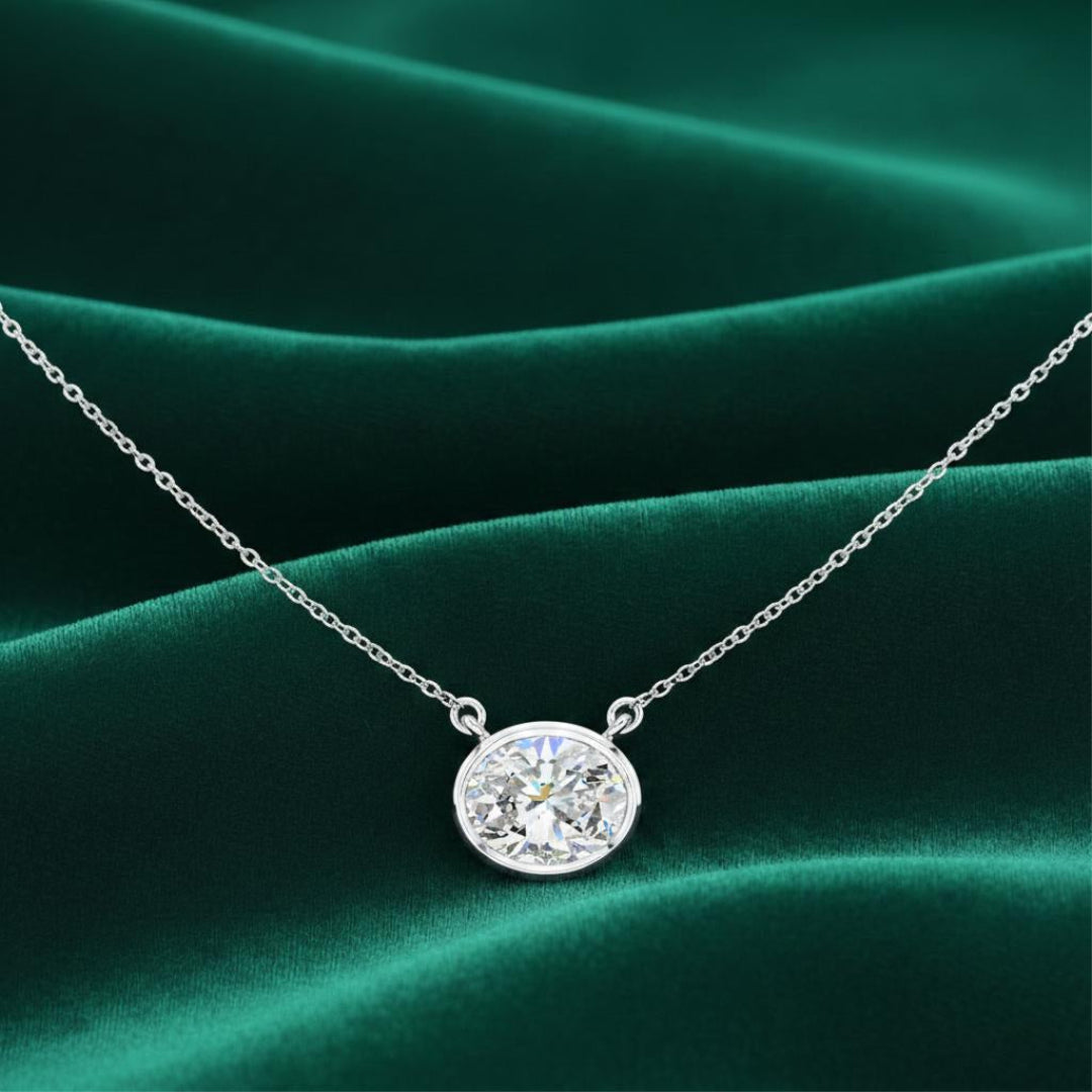 Solitaire Bezel Diamond Pendant Secondary image