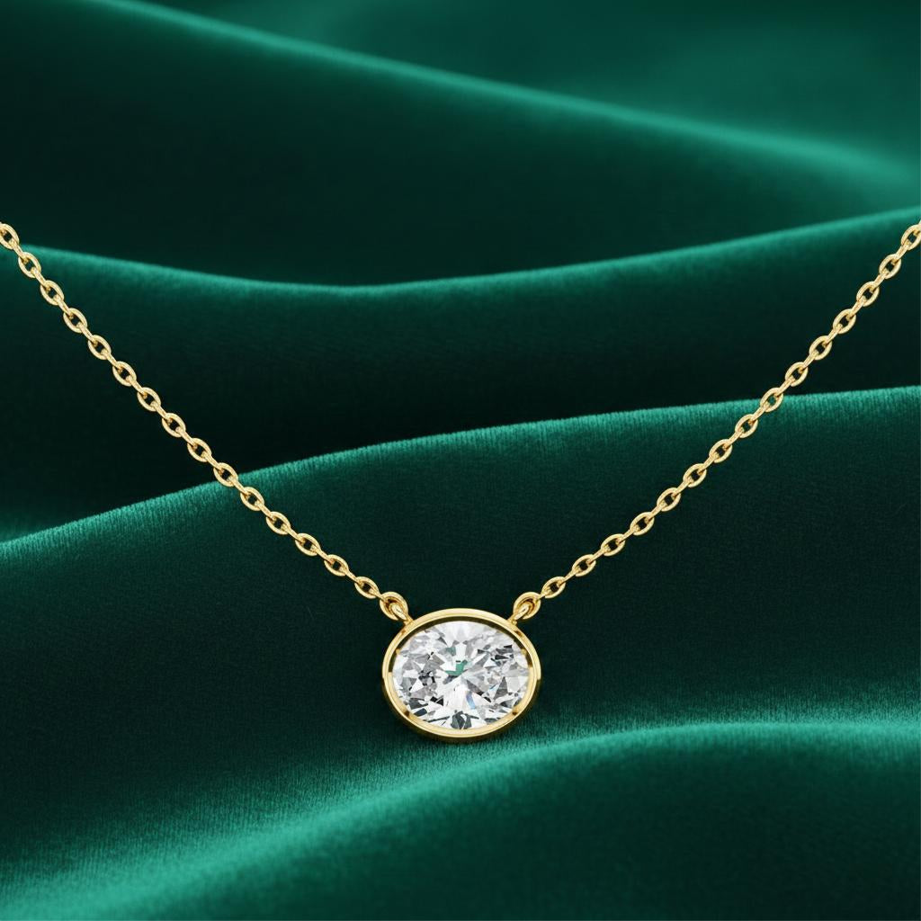 Solitaire Bezel Diamond Pendant Main image
