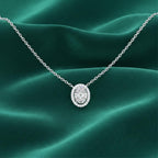 Nirraya Solitaire Ovel Halo Pedant