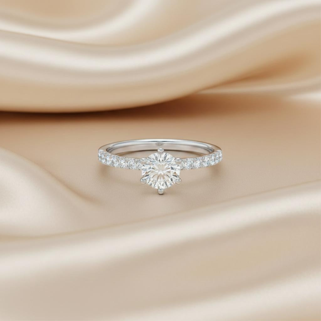 Golden Radiance Engagement Ring