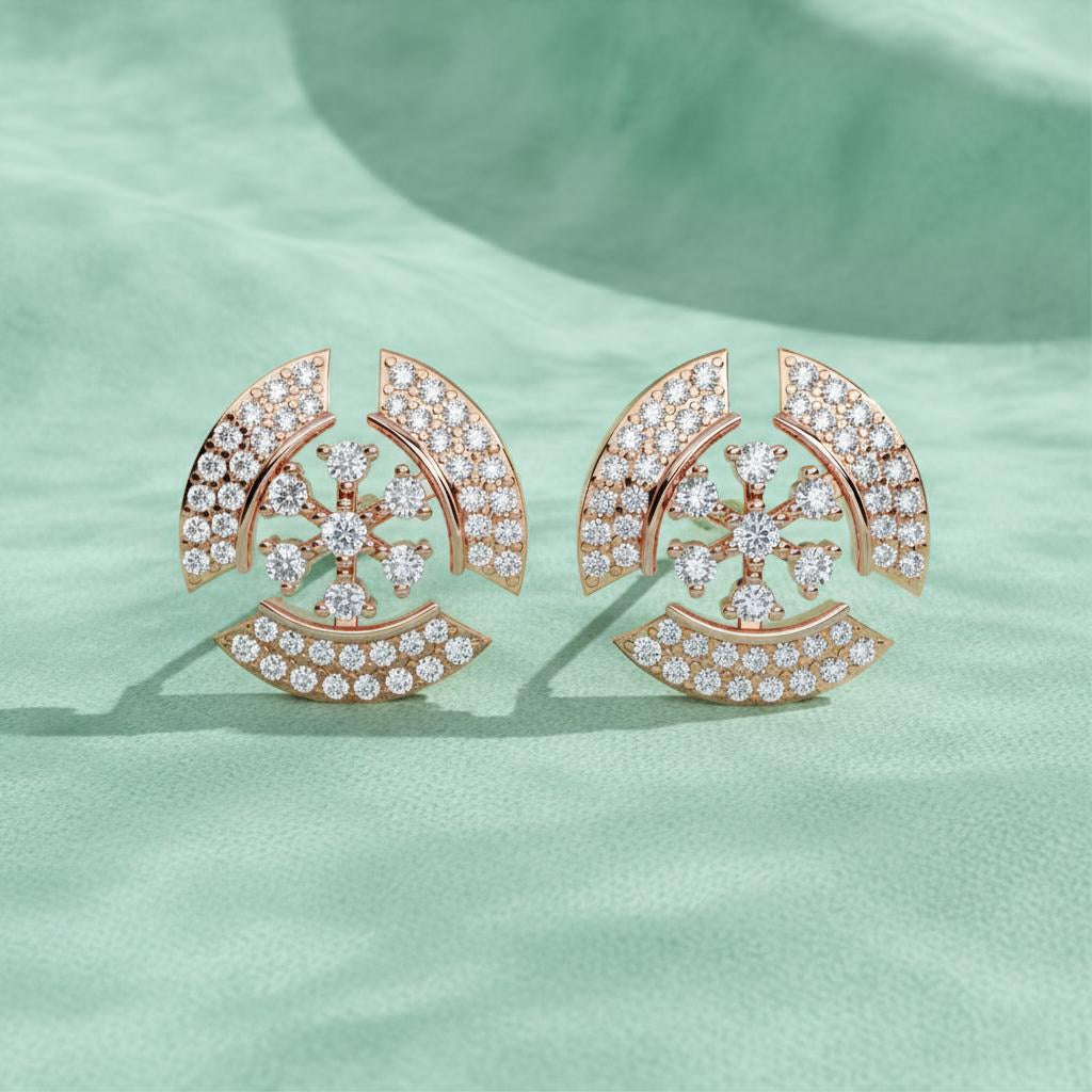 Starlisse Floral Diamond Studs