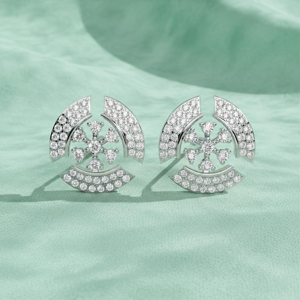 Starlisse Floral Diamond Studs