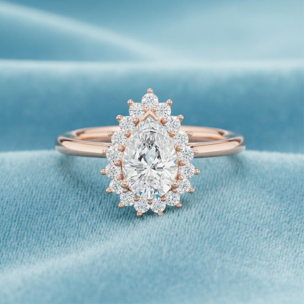 Pearlina Halo Royale Star Ring Secondary image