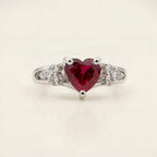 Velvet Ruby Heart Ring