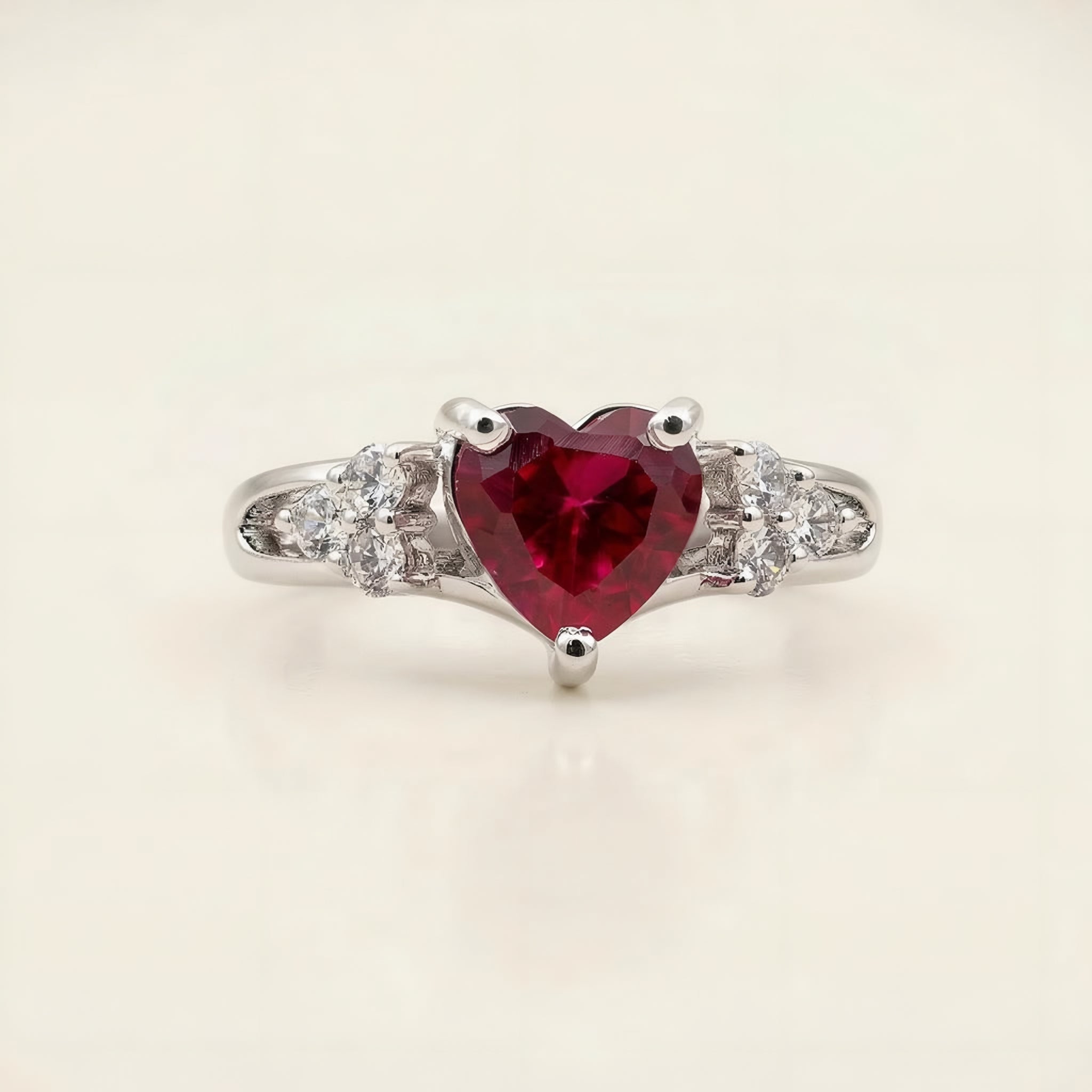 Velvet Ruby Heart Ring