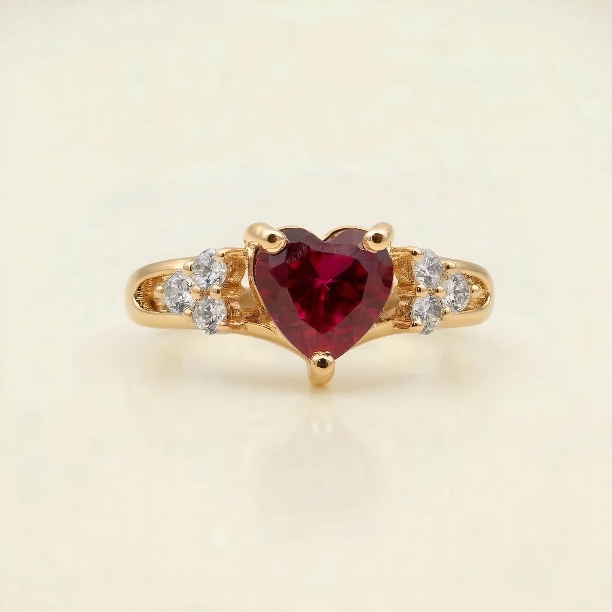 Velvet Ruby Heart Ring Main image