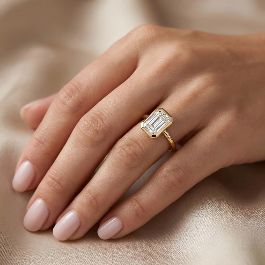 Royal Horizon Diamond Bezel Ring