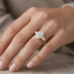 Solitaire Oval Trilogy Ring