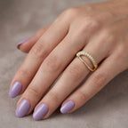 Modern Curve Spark Ring