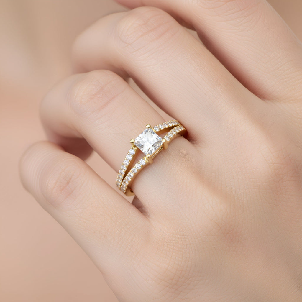 Princess Dobbel Band Spark Ring
