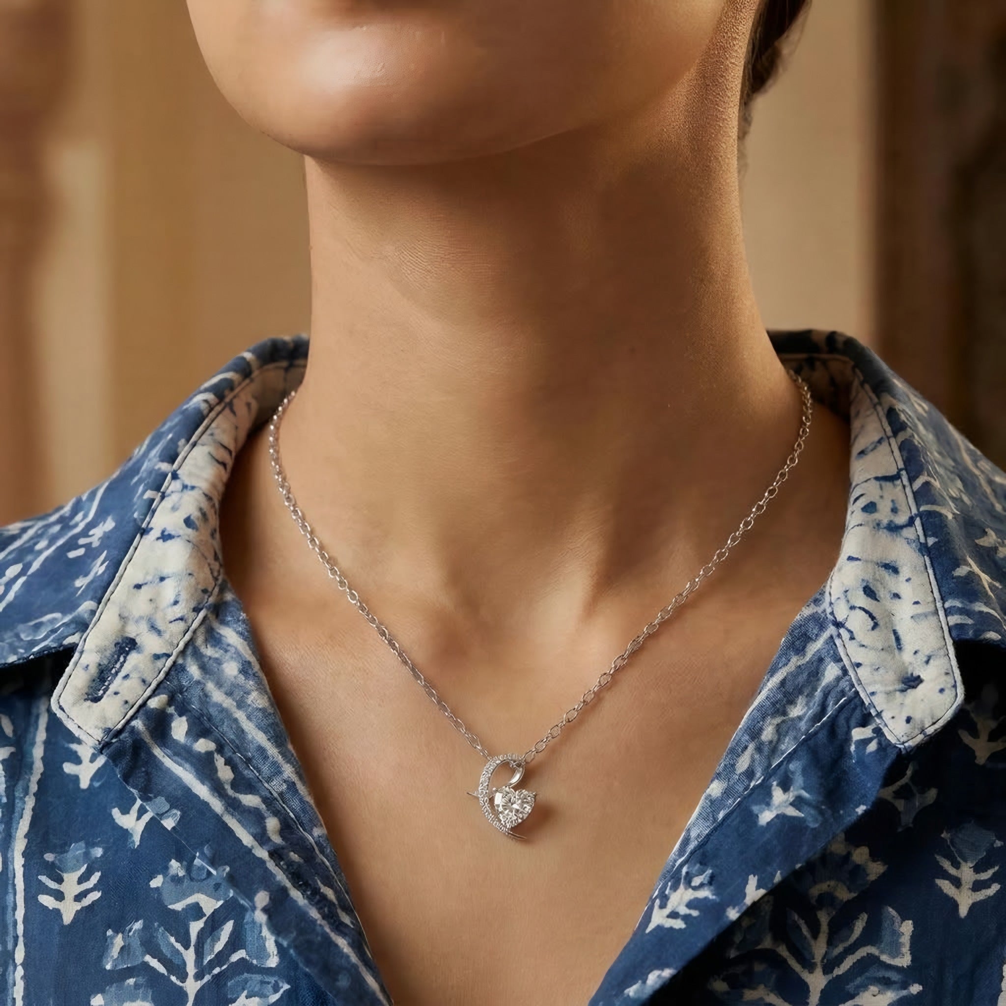 Symbol of Love Curve Pendant