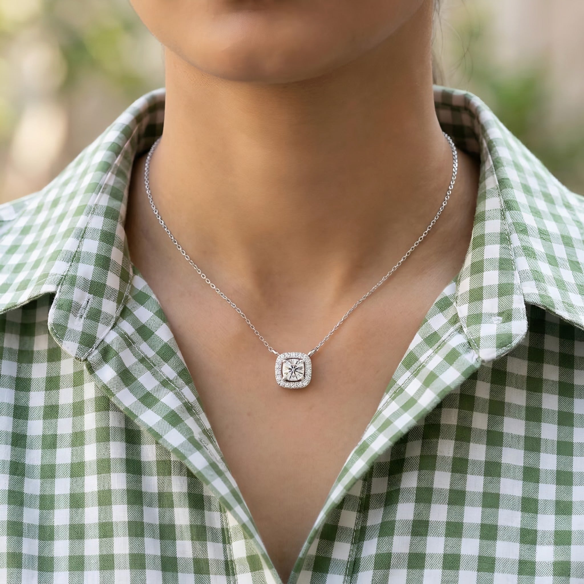 Nova Halo Sqwer Diamond Pendant Secondary image