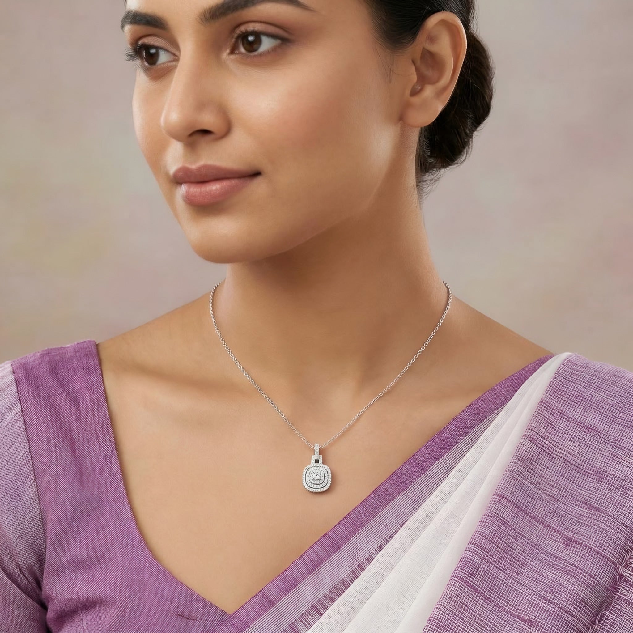 Leela Orbit Diamond Pendant Secondary image