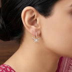 Celeste Ribbon Diamond Hoops