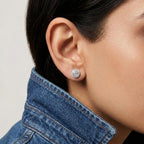 Solitaire Royale Halo Stud Earrings