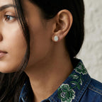 Solitaire Halo Ovel Studs
