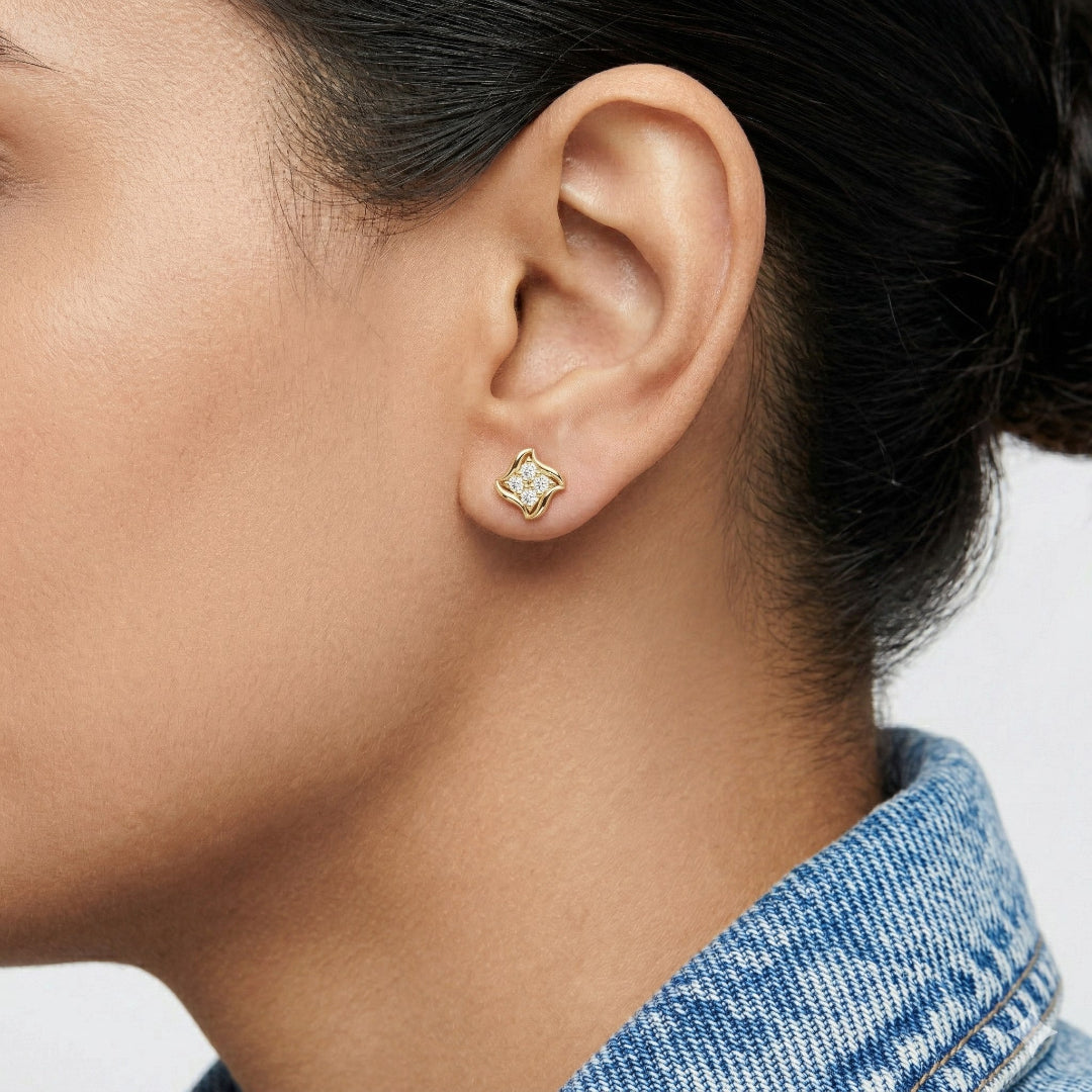 Serene Glow Square Studs